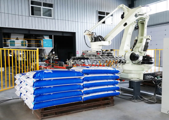 Линия руки робота упаковки и Palletizing коробки оливкового масла дружелюбная